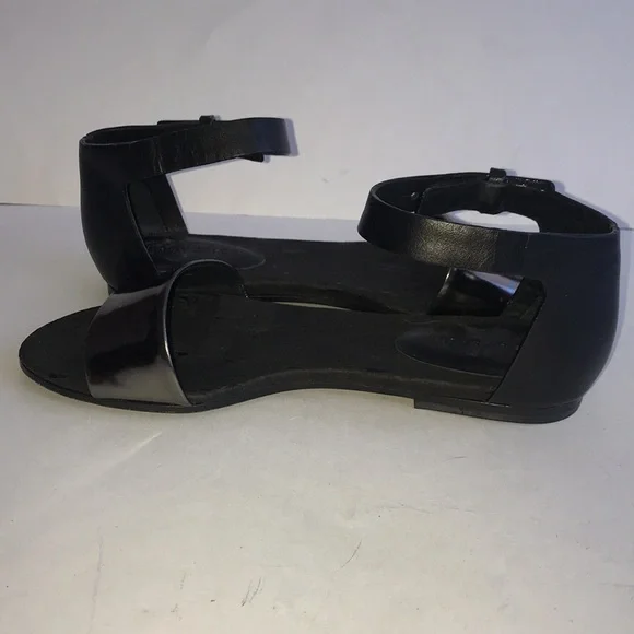 See by Chloe Specchio Cork Flat Sandal Size 36 Black Leather Upper Designer - Picture 7 of 13